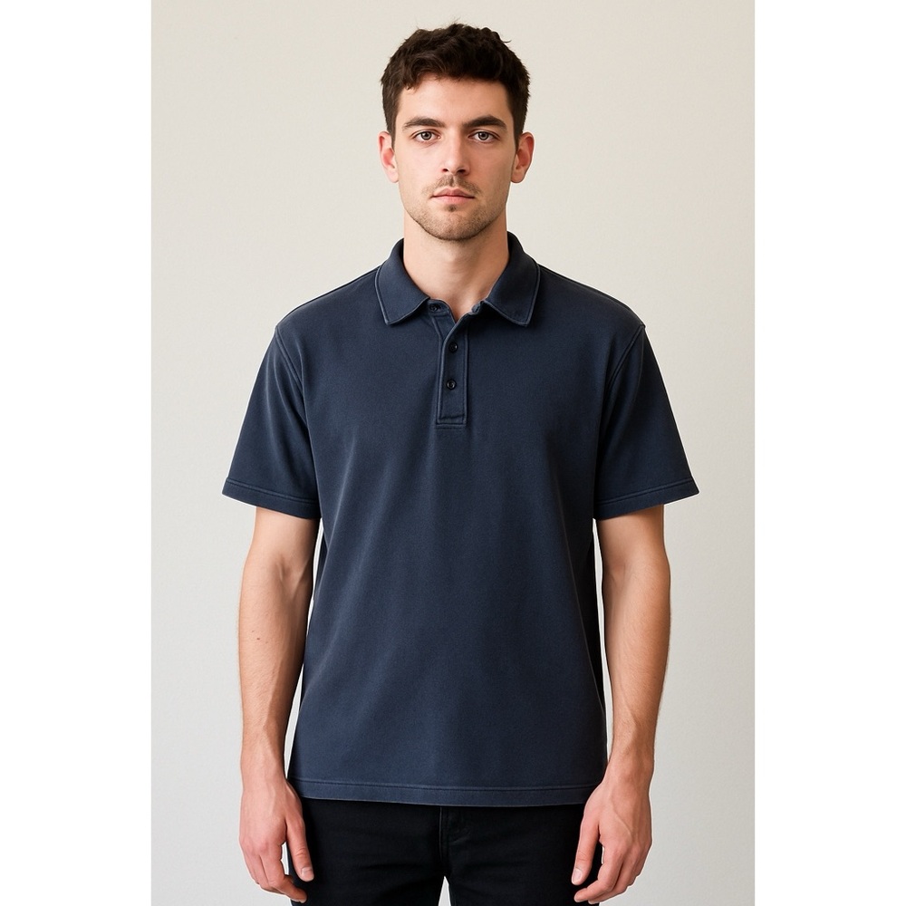 Prada Milano 2 VTG Faded Black Collared Short Sleeve Soft Chic Basic Polo Shirts